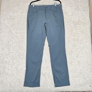 LL Bean Venture Nylon Stretch Five Pocket Pants mens 35x32 gray/blue